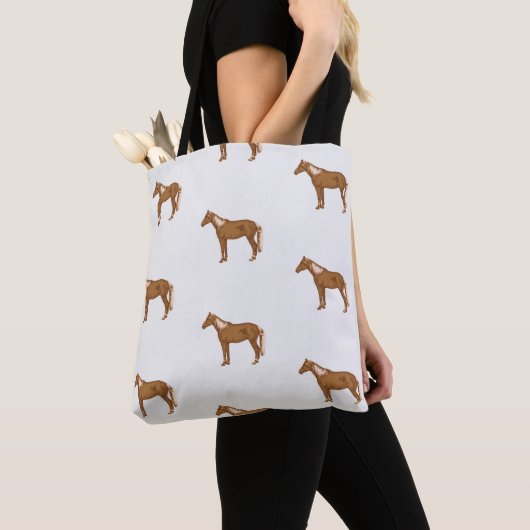 Haflinger Pferde Reittiere Malerei Tasche (Von Nahem)