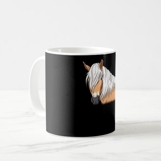 Haflinger Pferdegeschenk Kaffeetasse (Vorderseite Links)
