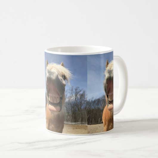 Haflinger Pferdelächeln-Becher Kaffeetasse (VorderseiteRechts)