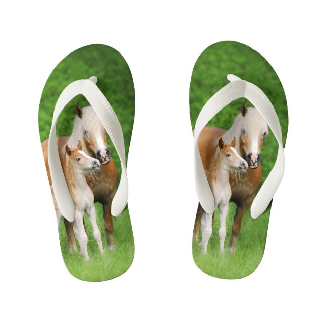 Haflinger Pferdeniedliche Kinderbadesandalen (Fußbett)