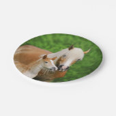 Haflinger Pferdeniedliche Pappteller (Schrägansicht)