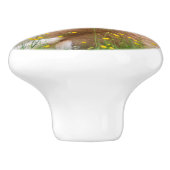 Haflinger Pferdeniedliches Fohlen im Flowerbed Keramikknauf (Seitenansicht)