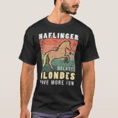 Haflinger Reiten Blond Reiter Haffis T-Shirt (Vorderseite)
