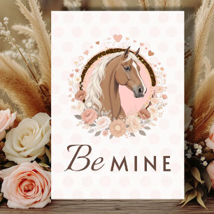 Haflinger Valentinstag Pferd Feiertagskarte