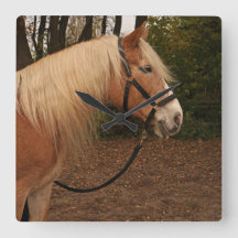 Haflinger Wallach Mifisto - Wanduhr