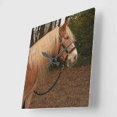 Haflinger Wallach Mifisto - Wanduhr (Winkel)