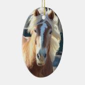 Haflinger Weihnachtsverzierungen Keramik Ornament (Rechts)
