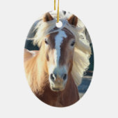 Haflinger Weihnachtsverzierungen Keramik Ornament (Hinten)