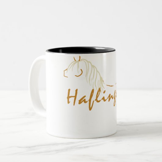 Haflinger Zweifarbige Tasse (Vorderseite Links)