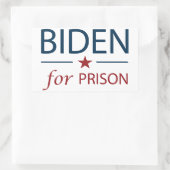 Haftbefehl | Anti Joe Biden | Slogan | Chant Rechteckiger Aufkleber (Tasche)