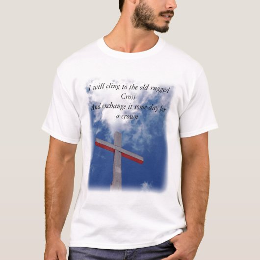 Haften Sie dem alten schroffen Kreuz an T-Shirt (Vorderseite)