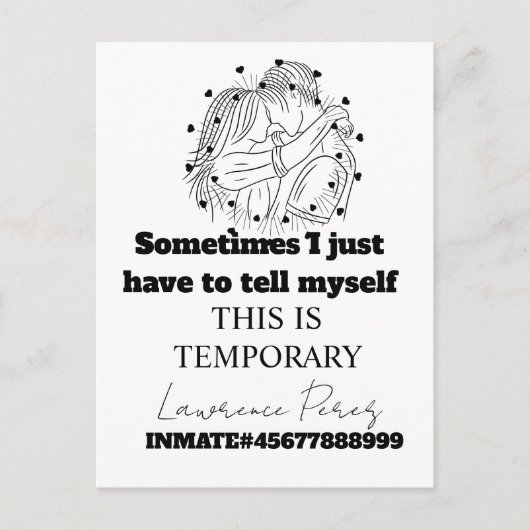 Haftkarten Lange Distanz Süß Postkarte (Vorderseite)