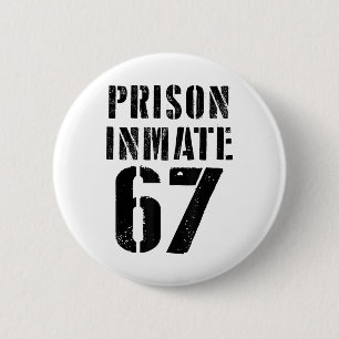 Häftling 67 Halloween-Meme-Kostüm Gefängnis Button