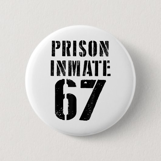 Häftling 67 Halloween-Meme-Kostüm Gefängnis Button (Vorderseite)