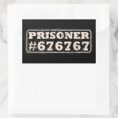 Häftling 67 Meme Rechteckiger Aufkleber (Tasche)
