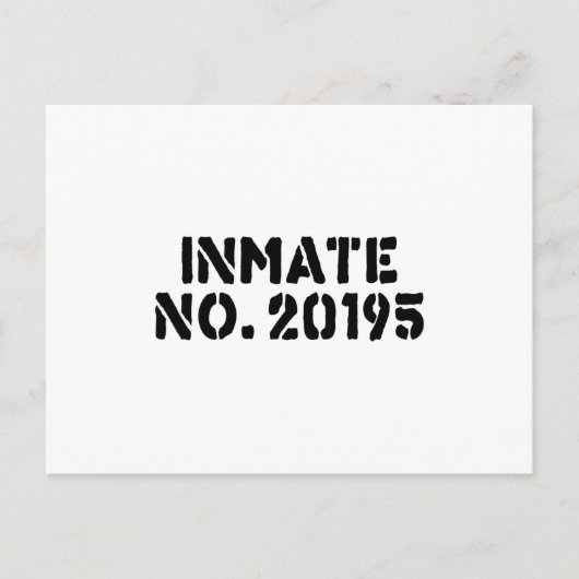 Häftling Nr. 20195 Postkarte (Vorderseite)