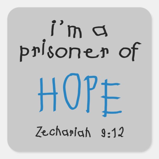 Häftling Quadratischer Aufkleber (Vorderseite)