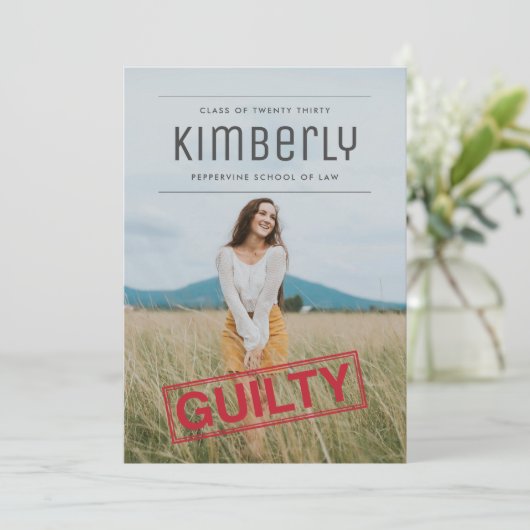 Haftpflicht als Anklage Abschluss Einladung (Stehend Vorderseite)