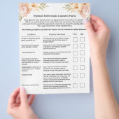 Haftungsausschluss für Wimpernverlängerungen Formu Flyer (Hand)
