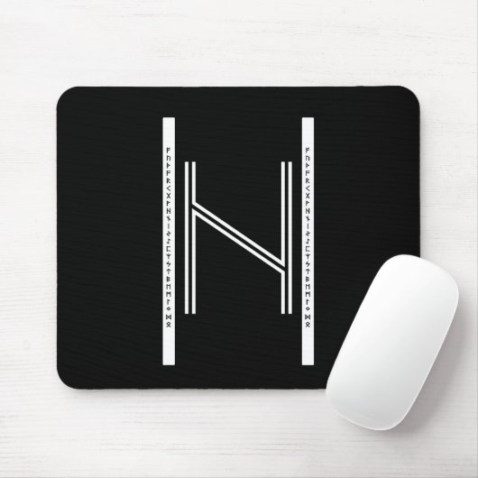 Hagalaz BW Mouse Pad Mousepad (Mit Mouse)