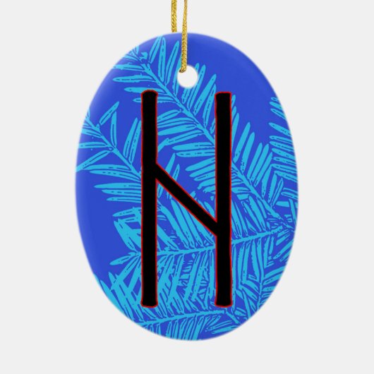 Hagalaz Rune Weihnachten Ornament - Transformation (Hinten)