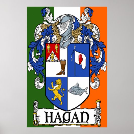 Hagan Coat of Arms Print Poster (Vorne)