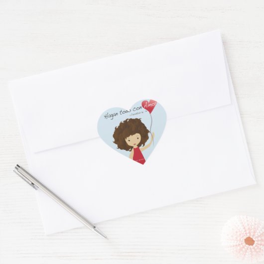 Hagan todo con amour Herz-Aufkleber (Umschlag)