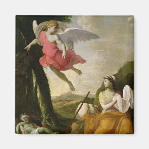 Hagar und Ishmael gerettet durch den Engel, c.1648 Magnet