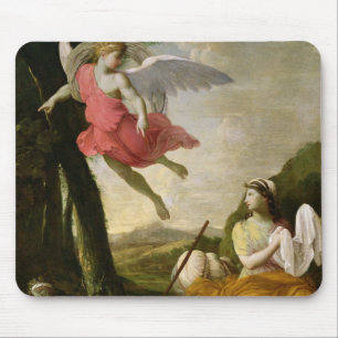 Hagar und Ishmael gerettet durch den Engel, c.1648 Mousepad