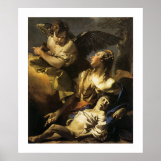 Hagar und Ismael in der Wildnis Poster