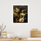 Hagar und Ismael in der Wildnis Poster (Küche)