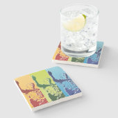 Hagel Caesar Steinuntersetzer (Seitenansicht)