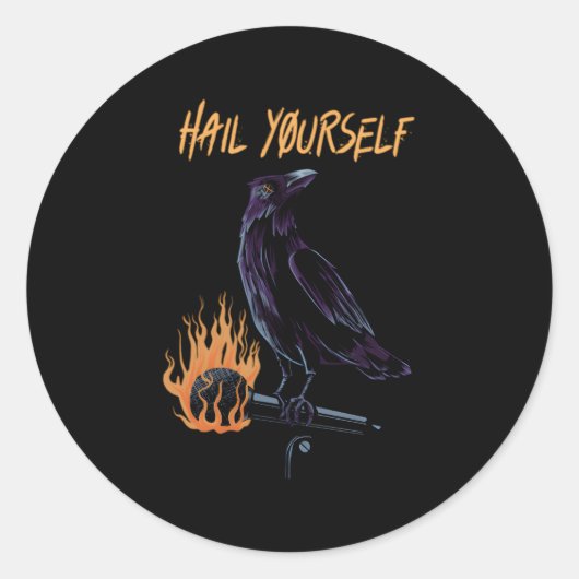 Hagel dich letzten Podcast auf das Links Mikrofon Runder Aufkleber (Vorderseite)