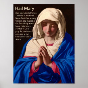 Hagel-Mary-Gebets-Plakat Poster