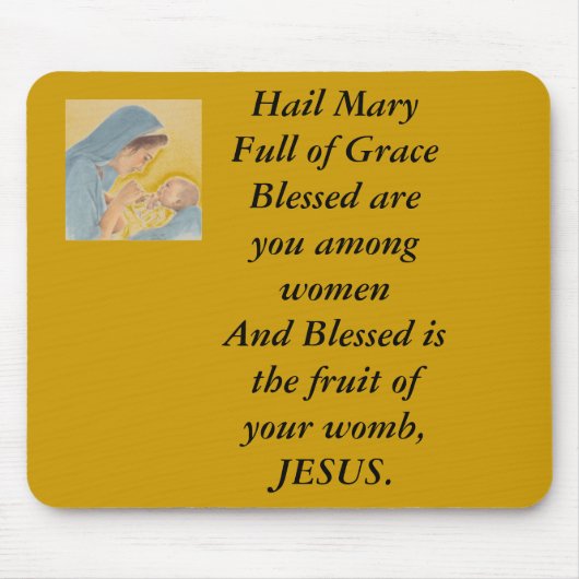 Hagel-Mary-Mausunterlage Mousepad (Vorne)