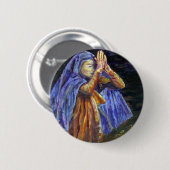 Hagel-Mary-Rosenbeetmalerei Kunst Button (Vorne & Hinten)