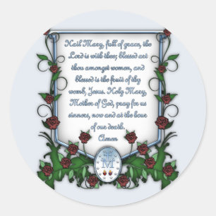 Hagel Mary Runder Aufkleber