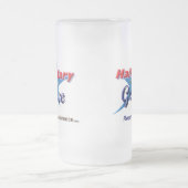 Hagel-Marymattierte GlasTasse Mattglas Bierglas (Mittel)