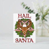Hagel Sankt Feiertagspostkarte (Stehend Vorderseite)