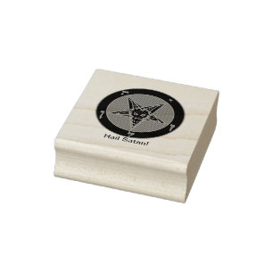 Hagel Satan GummiBriefmarke w/Baphomet Gummistempel