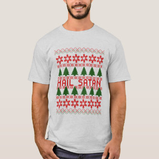 Hagel Satan hässliche Weihnachtsstrickjacke T-Shirt