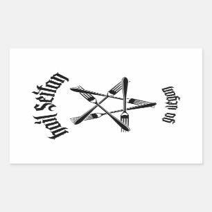 Hagel Seitan 1,1 (Schwarzes) Rechteckiger Aufkleber