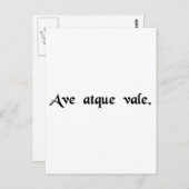 Hagel und Abschied. Postkarte (Vorne/Hinten)