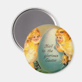 Hagel zum herrlichen Ostern Vintag Magnet (Vorderseite/Rückseite)