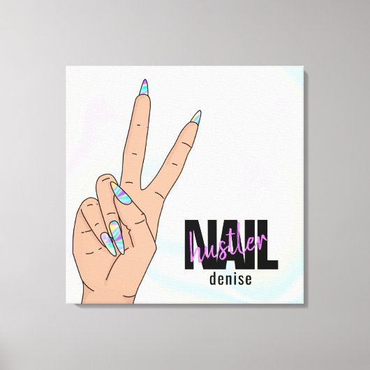 Hagelnagelsalon Handnagel Leinwanddruck (Vorderseite)