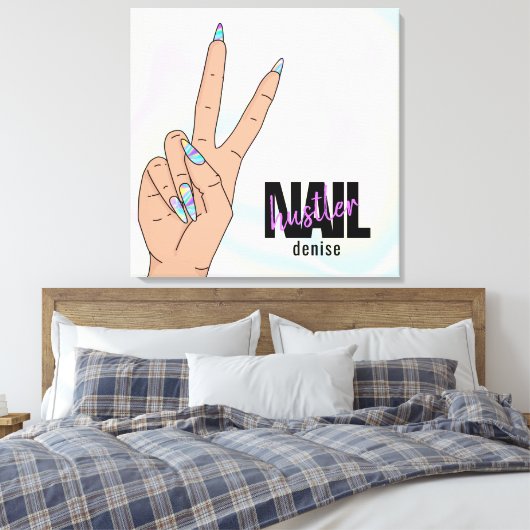 Hagelnagelsalon Handnagel Leinwanddruck (Insitu (Schlafzimmer))