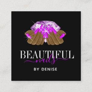 Hagelsalon Handnails-Technikerin Quadratische Visitenkarte