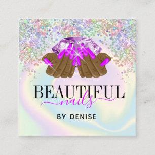 Hagelsalon Handnails-Technikerin Quadratische Visitenkarte