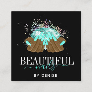 Hagelsalon Handnails-Technikerin Quadratische Visitenkarte