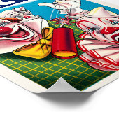 Hagen Bros. Clown USA Vintage Poster wiederhergest (Ecke)